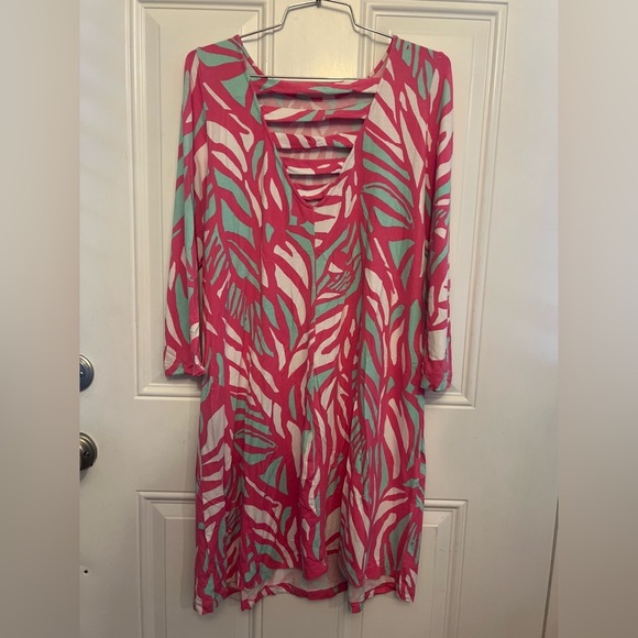 Lilly Pulitzer Ophelia Swing Dress Size Medium in Pink Papaya - Picture 4 of 7